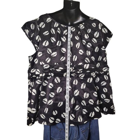 EShakti Peasant Top Women Sz 4X X 30 W Sleeveless Sz 4X‎ 30W All Over Print - Picture 3 of 6